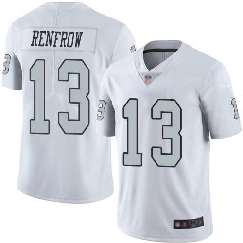 Men Oakland Raiders Limited White Hunter Renfrow Jersey NFL Football #13 Rush Vapor Untouchable Jersey